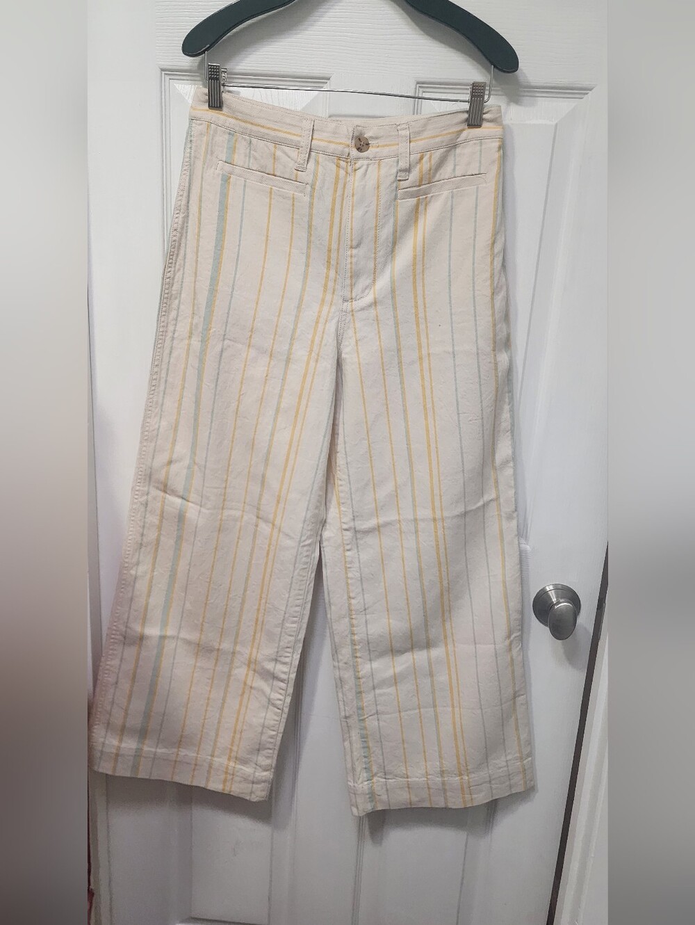 Madewell Striped Crop Wide Leg Pants 29T
